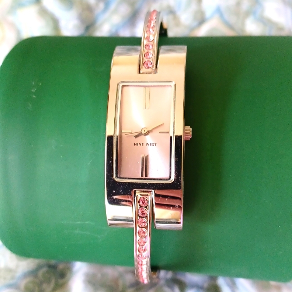 Pretty Nine West Pink & Silver Watch